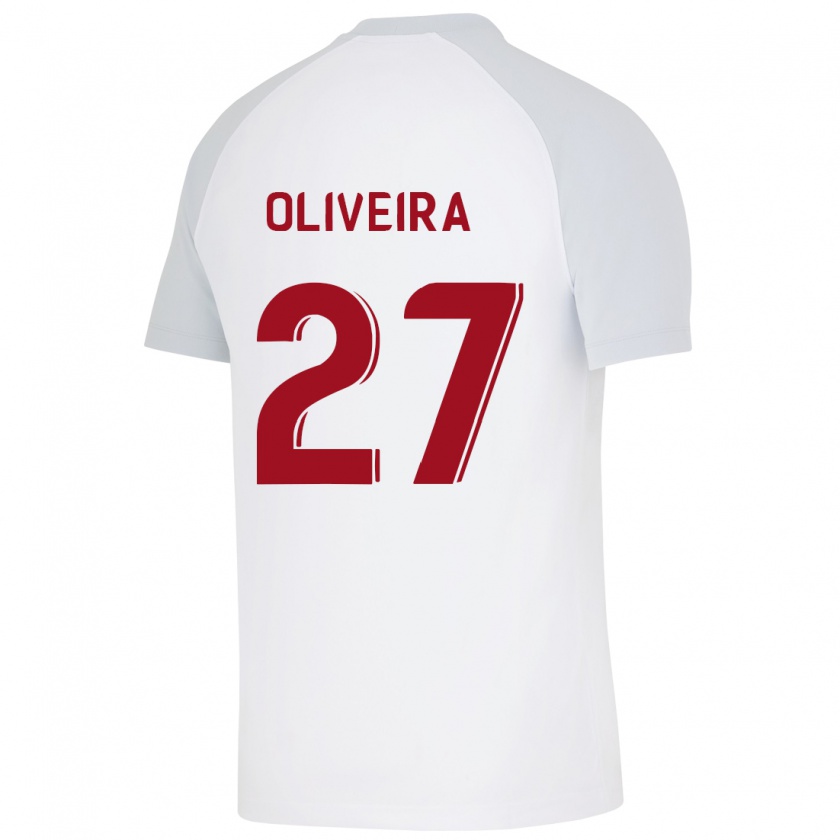 Kandiny Bambino Maglia Sérgio Oliveira #27 Bianco Kit Gara Away 2023/24 Maglietta