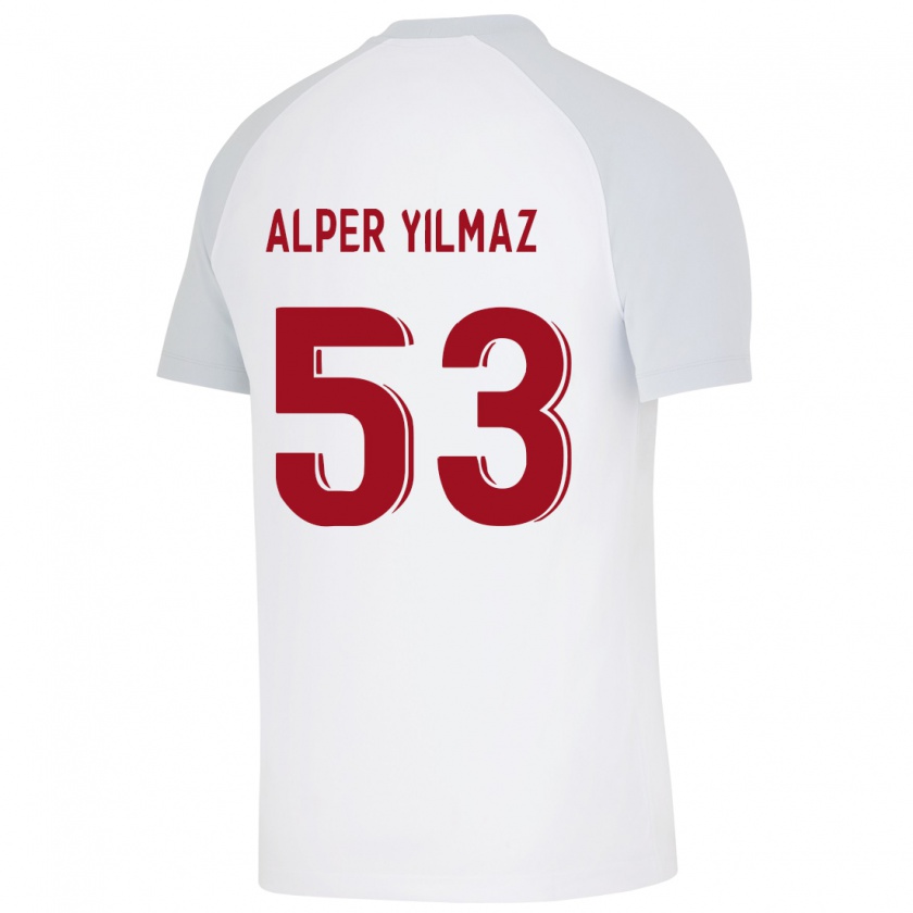 Kandiny Bambino Maglia Barış Alper Yılmaz #53 Bianco Kit Gara Away 2023/24 Maglietta