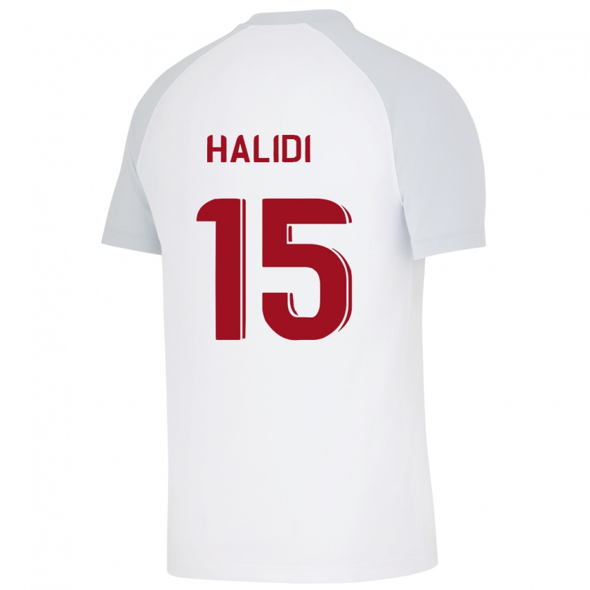 Kandiny Bambino Maglia Isa Halidi #15 Bianco Kit Gara Away 2023/24 Maglietta