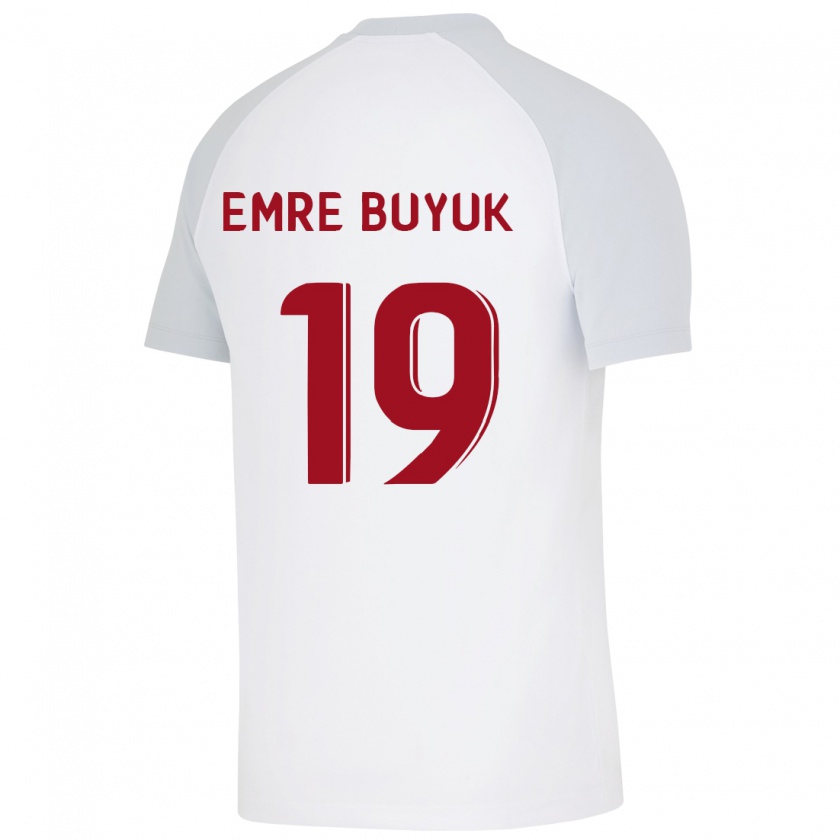 Kandiny Niño Camiseta Enes Emre Büyük #19 Blanco 2ª Equipación 2023/24 La Camisa