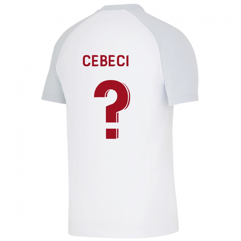 Kandiny Kinderen Taha Recep Cebeci #0 Wit Uitshirt Uittenue 2023/24 T-Shirt België