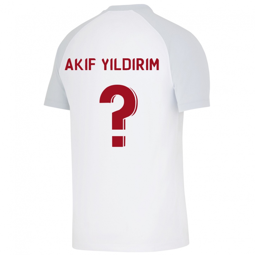 Kandiny Bambino Maglia Mehmet Akif Yıldırım #0 Bianco Kit Gara Away 2023/24 Maglietta