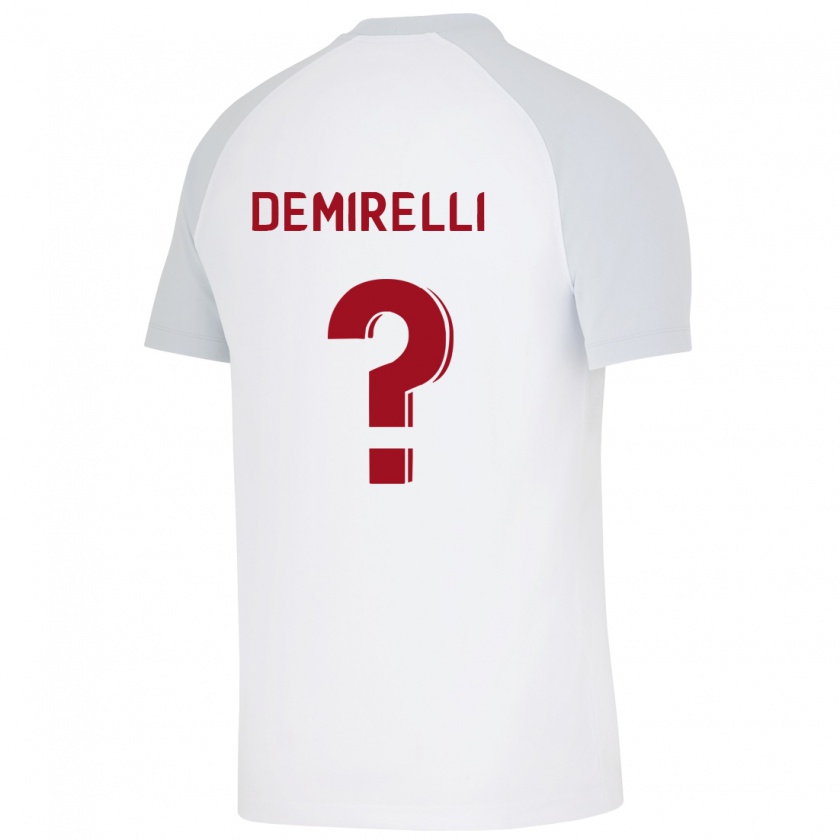 Kandiny Bambino Maglia Ahmet Demirelli #0 Bianco Kit Gara Away 2023/24 Maglietta