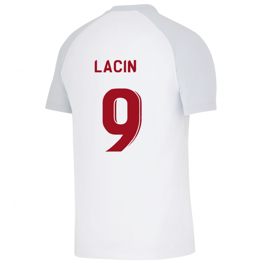 Kandiny Bambino Maglia Elanur Laçin #9 Bianco Kit Gara Away 2023/24 Maglietta