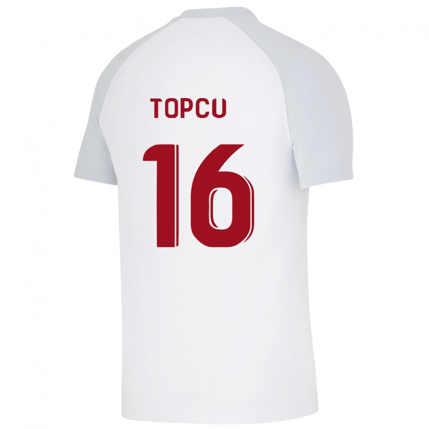 Kandiny Bambino Maglia Ebru Topçu #16 Bianco Kit Gara Away 2023/24 Maglietta