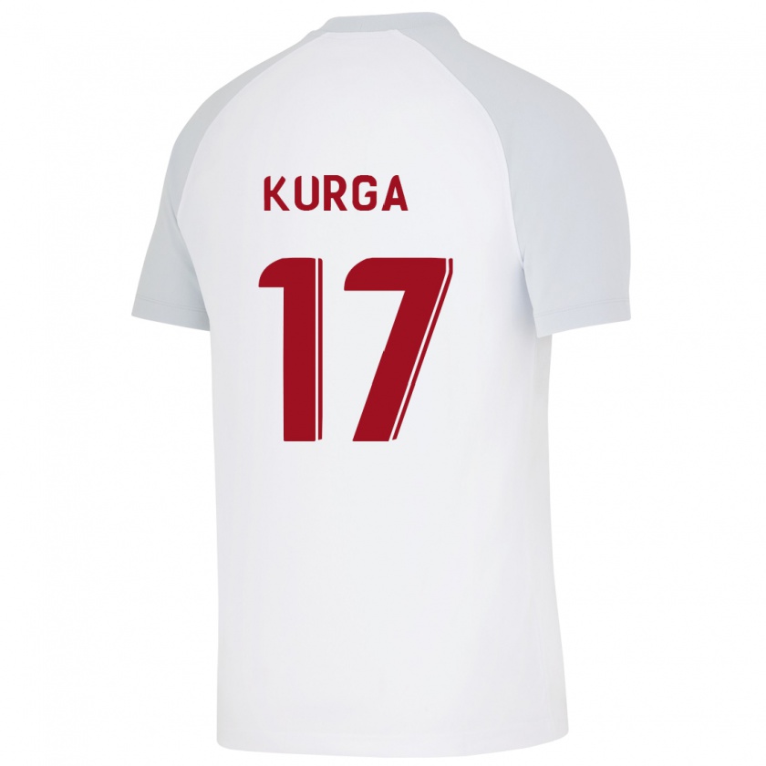 Kandiny Bambino Maglia Handan Kurğa #17 Bianco Kit Gara Away 2023/24 Maglietta