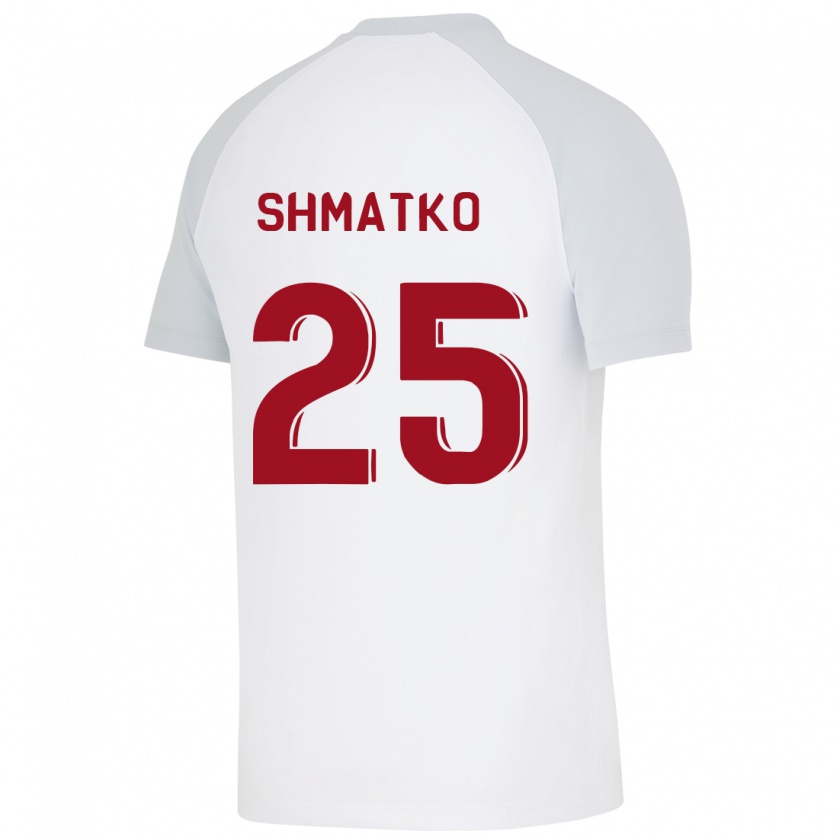 Kandiny Bambino Maglia Lyubov Shmatko #25 Bianco Kit Gara Away 2023/24 Maglietta