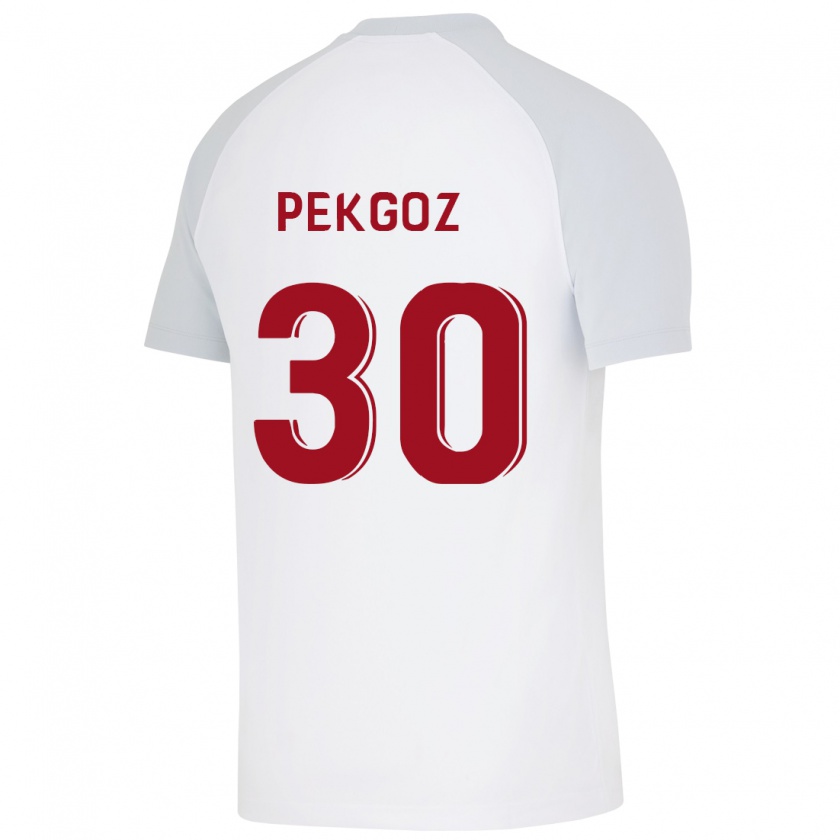 Kandiny Bambino Maglia Berra Pekgöz #30 Bianco Kit Gara Away 2023/24 Maglietta