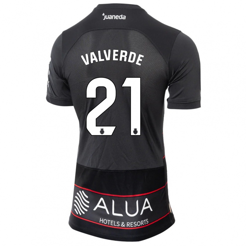 Kandiny Bambino Maglia David Valverde #21 Nero Kit Gara Away 2023/24 Maglietta