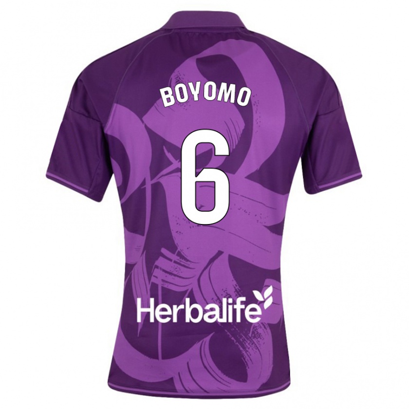 Kandiny Kinder Enzo Boyomo #6 Violett Auswärtstrikot Trikot 2023/24 T-Shirt Österreich