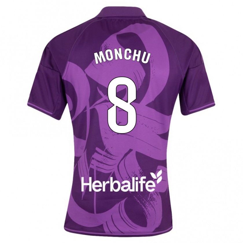 Kandiny Bambino Maglia Monchu #8 Viola Kit Gara Away 2023/24 Maglietta