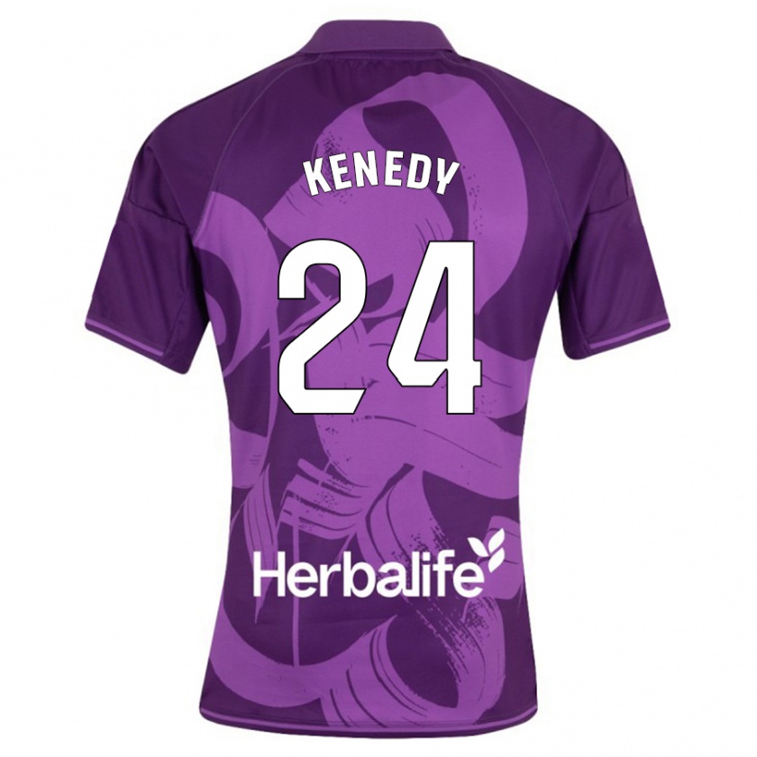 Kandiny Bambino Maglia Kenedy #24 Viola Kit Gara Away 2023/24 Maglietta