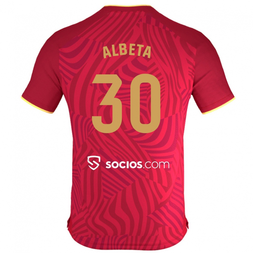 Kandiny Kinder Alba María López Montiel #30 Rot Auswärtstrikot Trikot 2023/24 T-Shirt Österreich