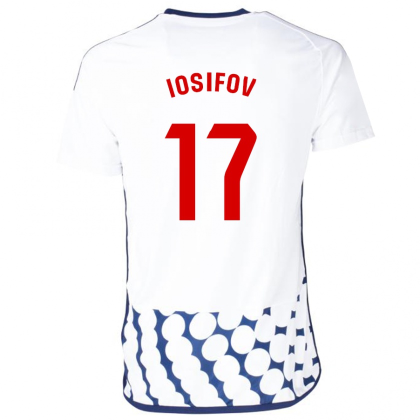 Kandiny Bambino Maglia Nikita Iosifov #17 Bianco Kit Gara Away 2023/24 Maglietta