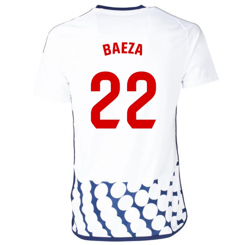 Kandiny Bambino Maglia Miguel Baeza #22 Bianco Kit Gara Away 2023/24 Maglietta