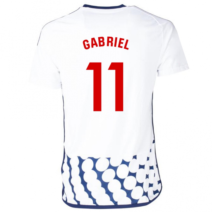 Kandiny Bambino Maglia Sergio Gabriel #11 Bianco Kit Gara Away 2023/24 Maglietta