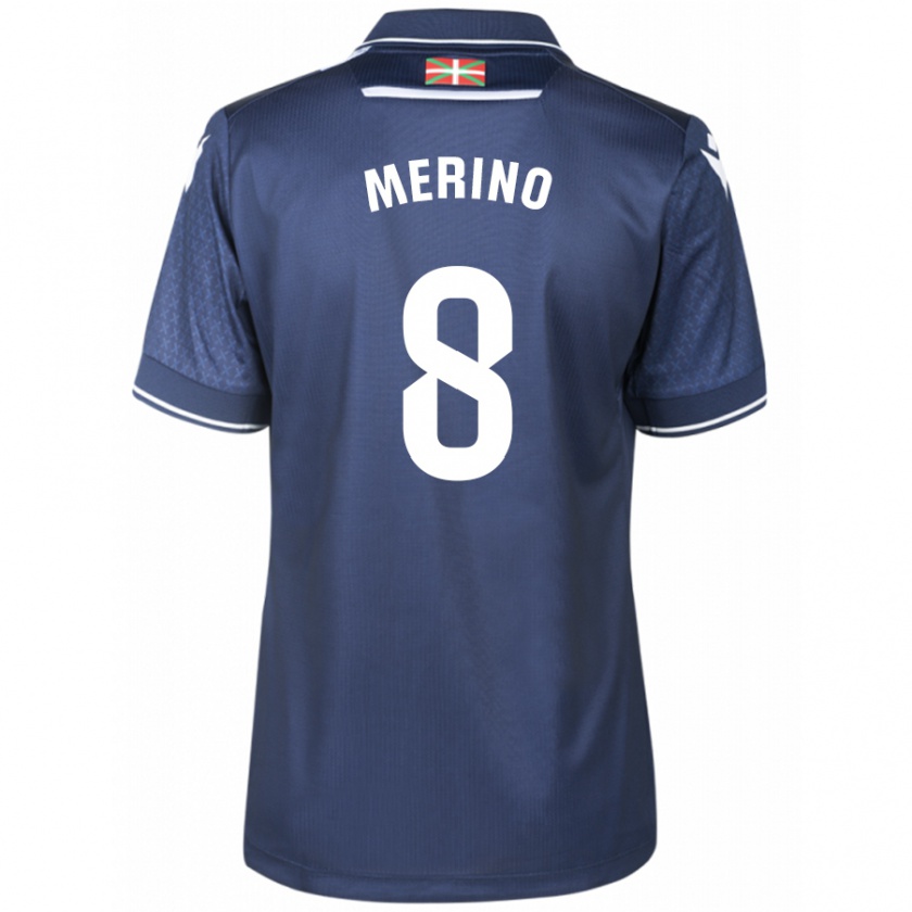 Kandiny Kinder Mikel Merino #8 Marine Auswärtstrikot Trikot 2023/24 T-Shirt Österreich