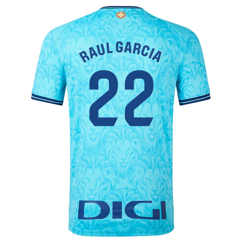 Kandiny Kinder Raúl García #22 Himmelblau Auswärtstrikot Trikot 2023/24 T-Shirt Österreich