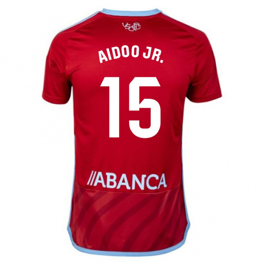 Kandiny Kinder Joseph Aidoo #15 Rot Auswärtstrikot Trikot 2023/24 T-Shirt Österreich