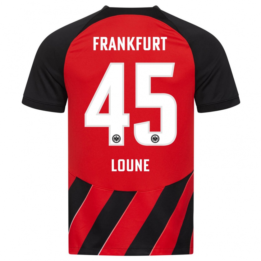 Kandiny Herren Mehdi Loune #45 Rot Schwarz Heimtrikot Trikot 2023/24 T-Shirt Österreich