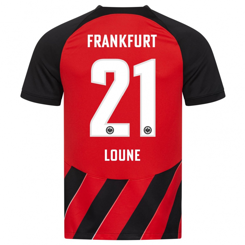 Kandiny Heren Adam Loune #21 Rood Zwart Thuisshirt Thuistenue 2023/24 T-Shirt België