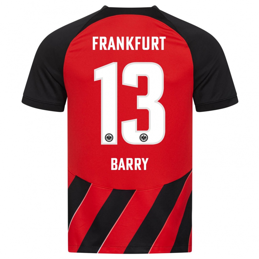 Kandiny Heren Jasha Barry #13 Rood Zwart Thuisshirt Thuistenue 2023/24 T-Shirt België