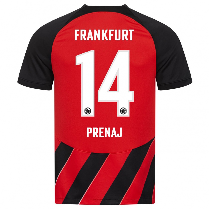 Kandiny Herren Christian Prenaj #14 Rot Schwarz Heimtrikot Trikot 2023/24 T-Shirt Österreich