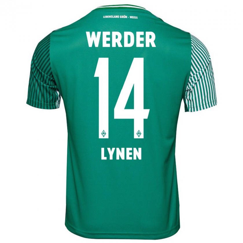 Kandiny Uomo Maglia Senne Lynen #14 Verde Kit Gara Home 2023/24 Maglietta