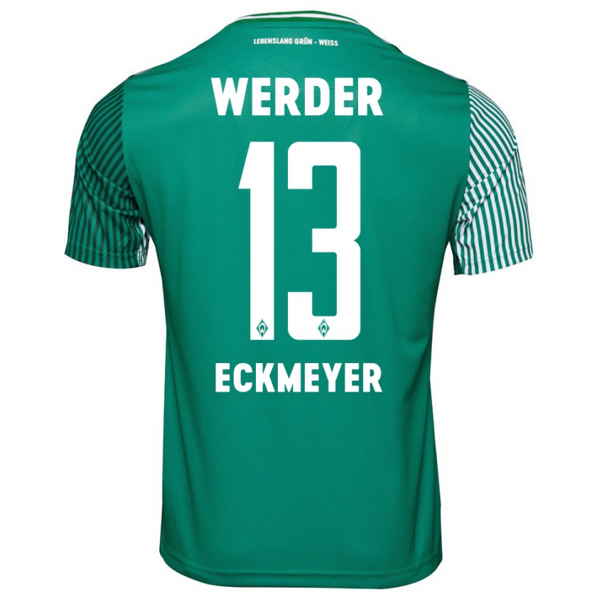 Kandiny Uomo Maglia Tjark Eckmeyer #13 Verde Kit Gara Home 2023/24 Maglietta