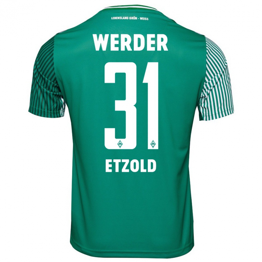 Kandiny Uomo Maglia Hannah Etzold #31 Verde Kit Gara Home 2023/24 Maglietta