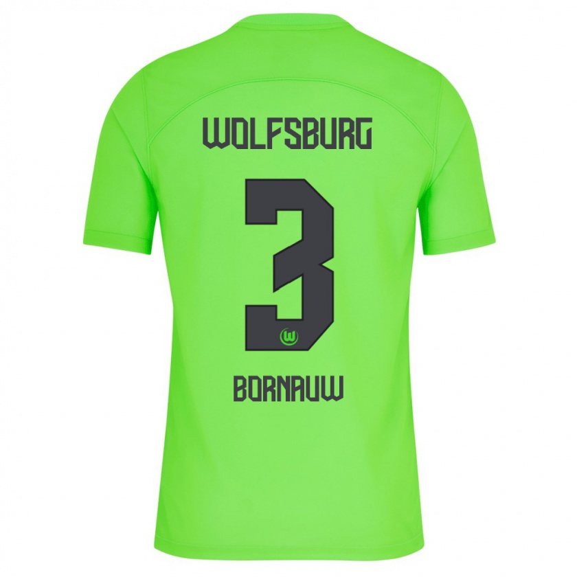 Kandiny Uomo Maglia Sebastiaan Bornauw #3 Verde Kit Gara Home 2023/24 Maglietta