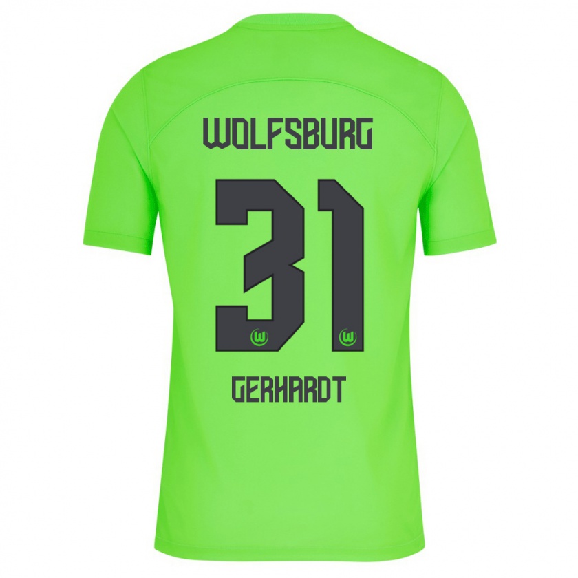 Kandiny Uomo Maglia Yannick Gerhardt #31 Verde Kit Gara Home 2023/24 Maglietta