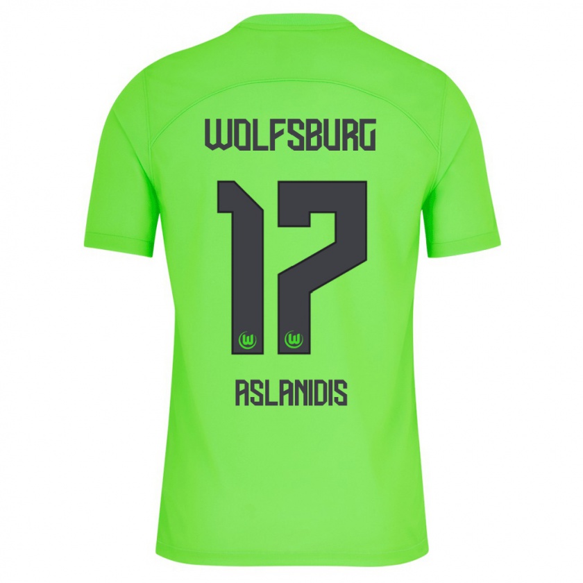 Kandiny Uomo Maglia Elijas Aslanidis #17 Verde Kit Gara Home 2023/24 Maglietta