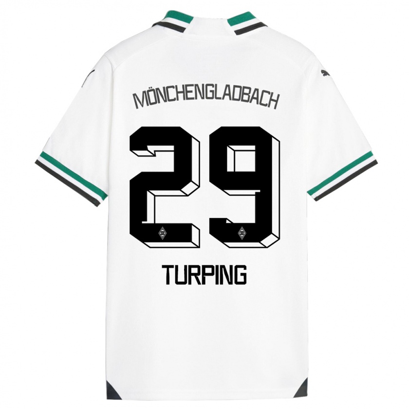 Kandiny Heren Selim Turping #29 Wit Groen Thuisshirt Thuistenue 2023/24 T-Shirt België