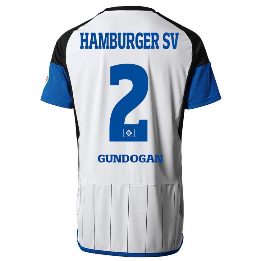 Kandiny Uomo Maglia Haci Gündogan #2 Bianco Kit Gara Home 2023/24 Maglietta