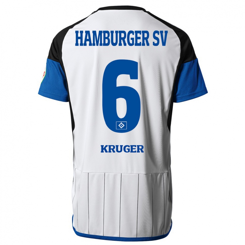 Kandiny Heren Artur Krüger #6 Wit Thuisshirt Thuistenue 2023/24 T-Shirt België