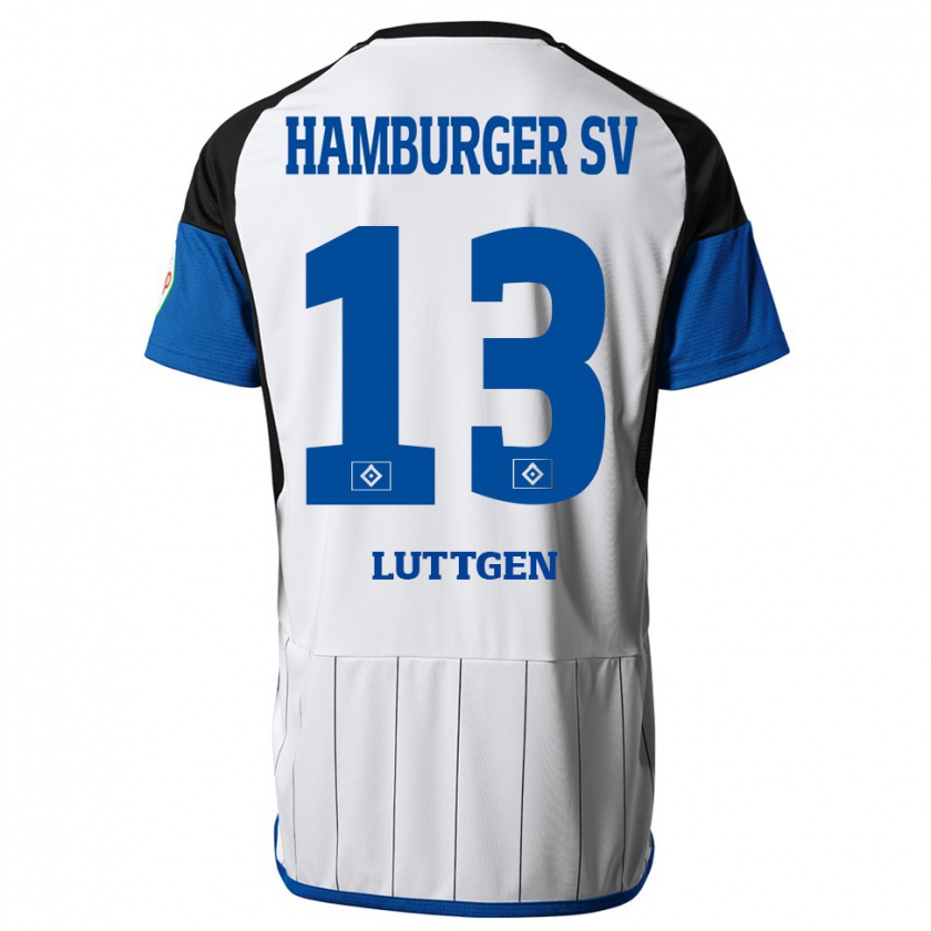 Kandiny Uomo Maglia Lasse Lüttgen #13 Bianco Kit Gara Home 2023/24 Maglietta