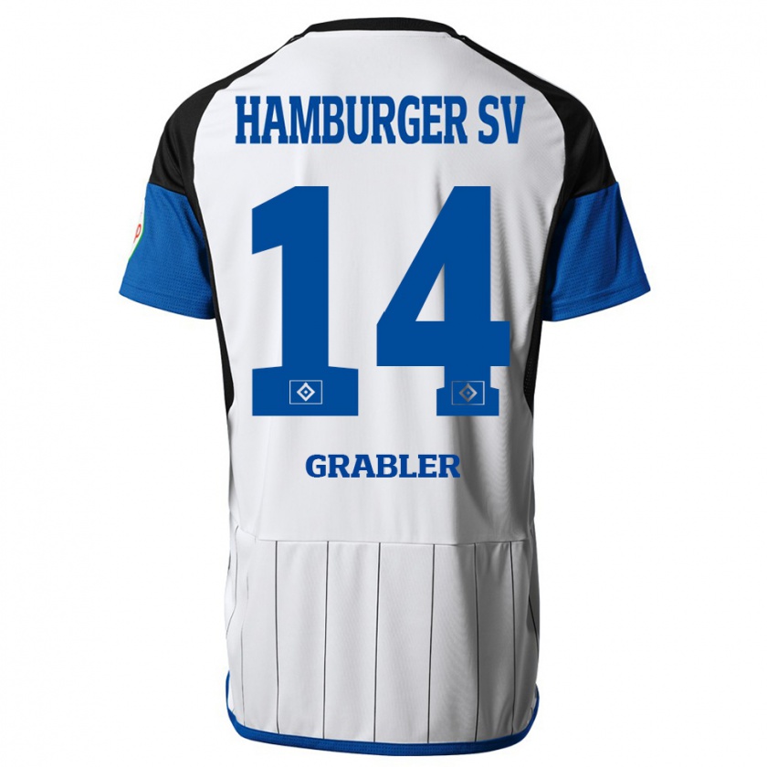 Kandiny Uomo Maglia Lukne Gräßler #14 Bianco Kit Gara Home 2023/24 Maglietta