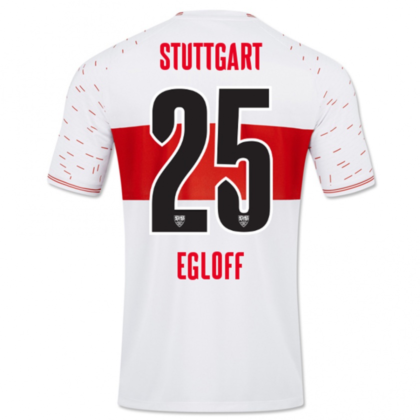 Kandiny Uomo Maglia Lilian Egloff #25 Bianco Kit Gara Home 2023/24 Maglietta