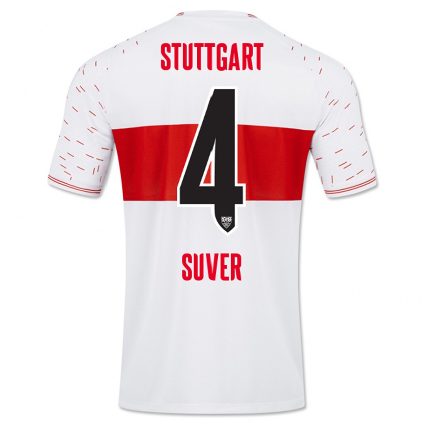 Kandiny Uomo Maglia Jakov Suver #4 Bianco Kit Gara Home 2023/24 Maglietta