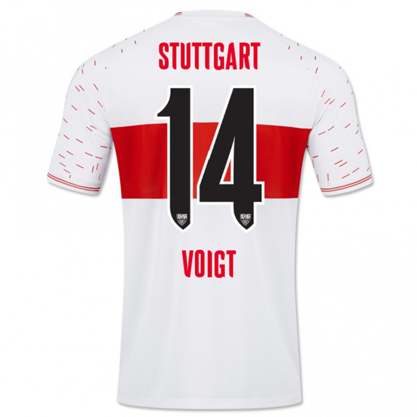 Kandiny Uomo Maglia Max Voigt #14 Bianco Kit Gara Home 2023/24 Maglietta