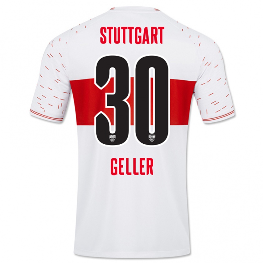 Kandiny Uomo Maglia Robert Geller #30 Bianco Kit Gara Home 2023/24 Maglietta