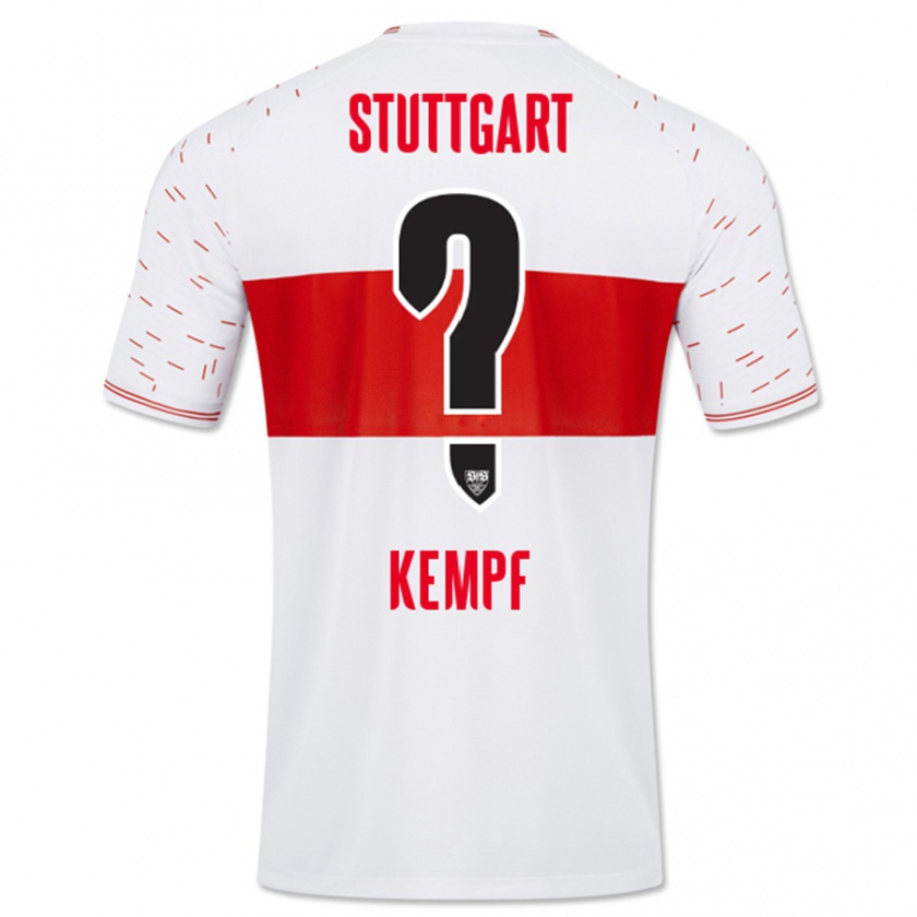 Kandiny Uomo Maglia Karl Kempf #0 Bianco Kit Gara Home 2023/24 Maglietta