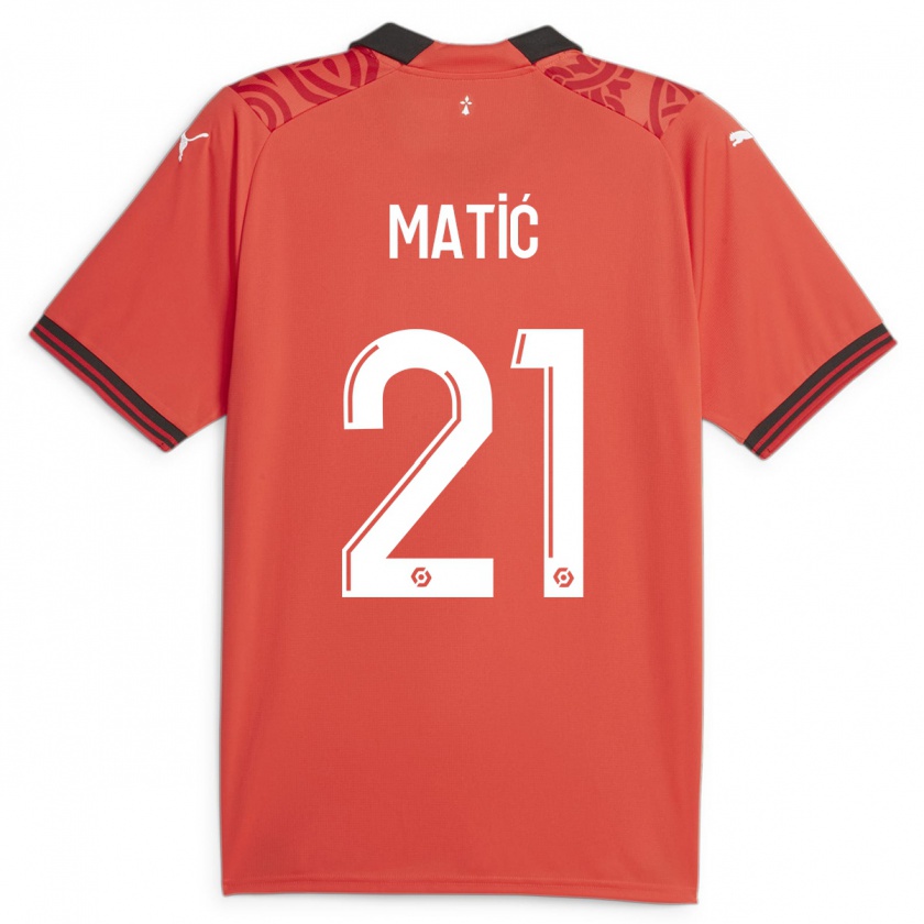 Kandiny Herren Nemanja Matic #21 Rot Heimtrikot Trikot 2023/24 T-Shirt Österreich