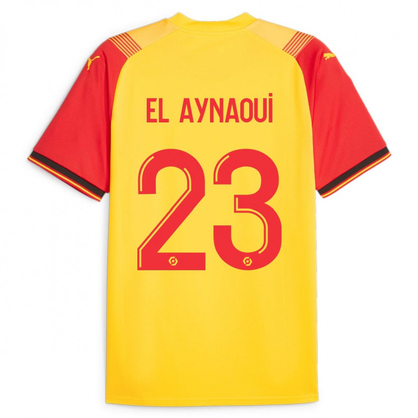 Kandiny Heren Neil El Aynaoui #23 Geel Thuisshirt Thuistenue 2023/24 T-Shirt België