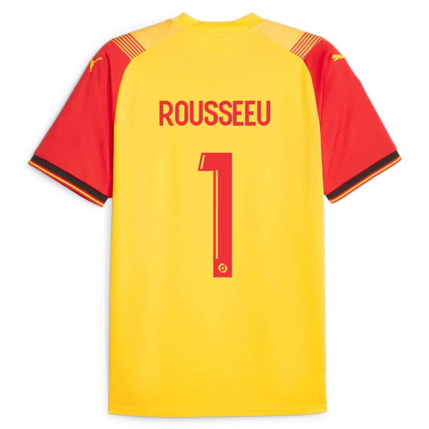 Kandiny Heren Justine Rousseeu #1 Geel Thuisshirt Thuistenue 2023/24 T-Shirt België