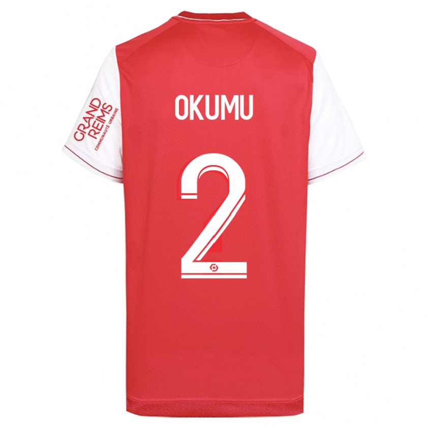 Kandiny Uomo Maglia Joseph Okumu #2 Rosso Kit Gara Home 2023/24 Maglietta