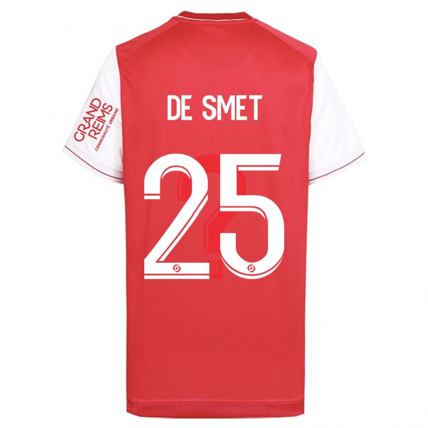 Kandiny Hombre Camiseta Thibault De Smet #25 Rojo 1ª Equipación 2023/24 La Camisa