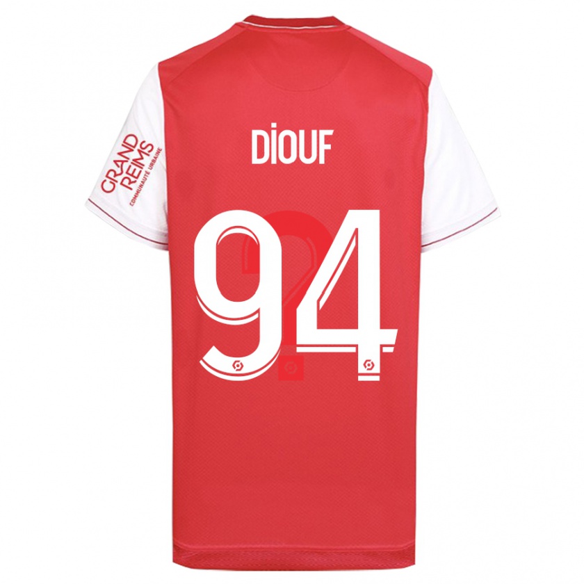 Kandiny Hombre Camiseta Yehvann Diouf #94 Rojo 1ª Equipación 2023/24 La Camisa