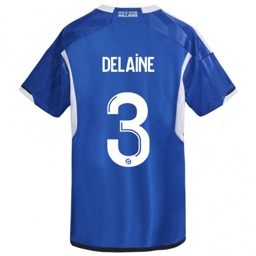 Kandiny Uomo Maglia Thomas Delaine #3 Blu Kit Gara Home 2023/24 Maglietta